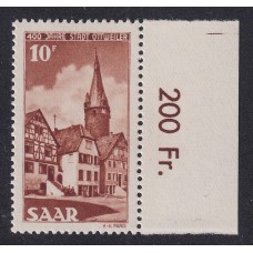 ALEMANIA ESTAMPILLA SARRE 1950 Yv 276 ESTAMPILLA COMPLETA NUEVA MINT 7 €